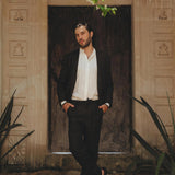 Black Linen Blazer Jacket for Men - AYA Sacred Wear
