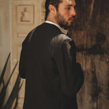 Black Linen Blazer Jacket for Men - AYA Sacred Wear
