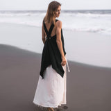 Black Linen Boho Top for Women • Viking Tunic - AYA Sacred Wear