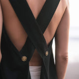 Black Linen Boho Top for Women • Viking Tunic - AYA Sacred Wear