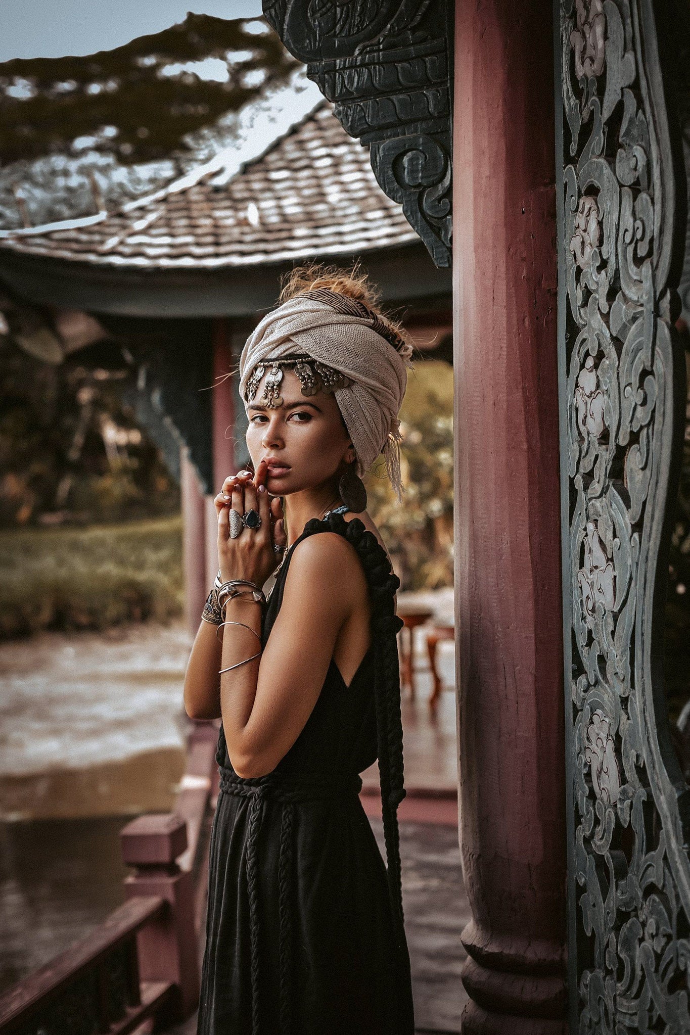 Black Nomad Spirit Dress (Adjustable size, multiway dress) - AYA Sacred Wear