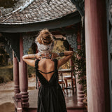 Black Nomad Spirit Dress (Adjustable size, multiway dress) - AYA Sacred Wear