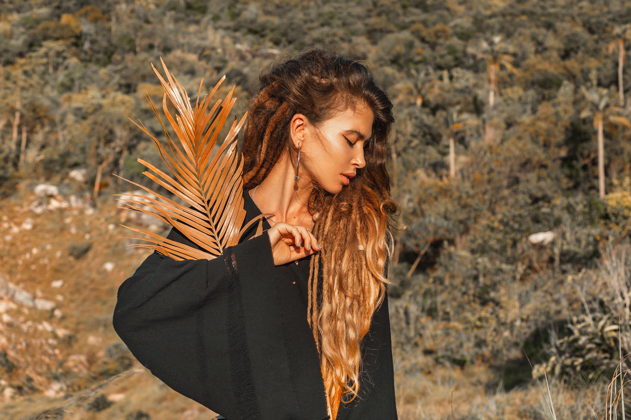Black Organic Top Women • Wide Sleeve Wrap Top Kimono Blouse - AYA Sacred Wear
