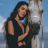 Black Organic Wedding Boho Dress for Women • Goddess Dress - AYA Sacred Wear