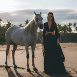 Black Organic Wedding Boho Dress for Women • Goddess Dress - AYA Sacred Wear