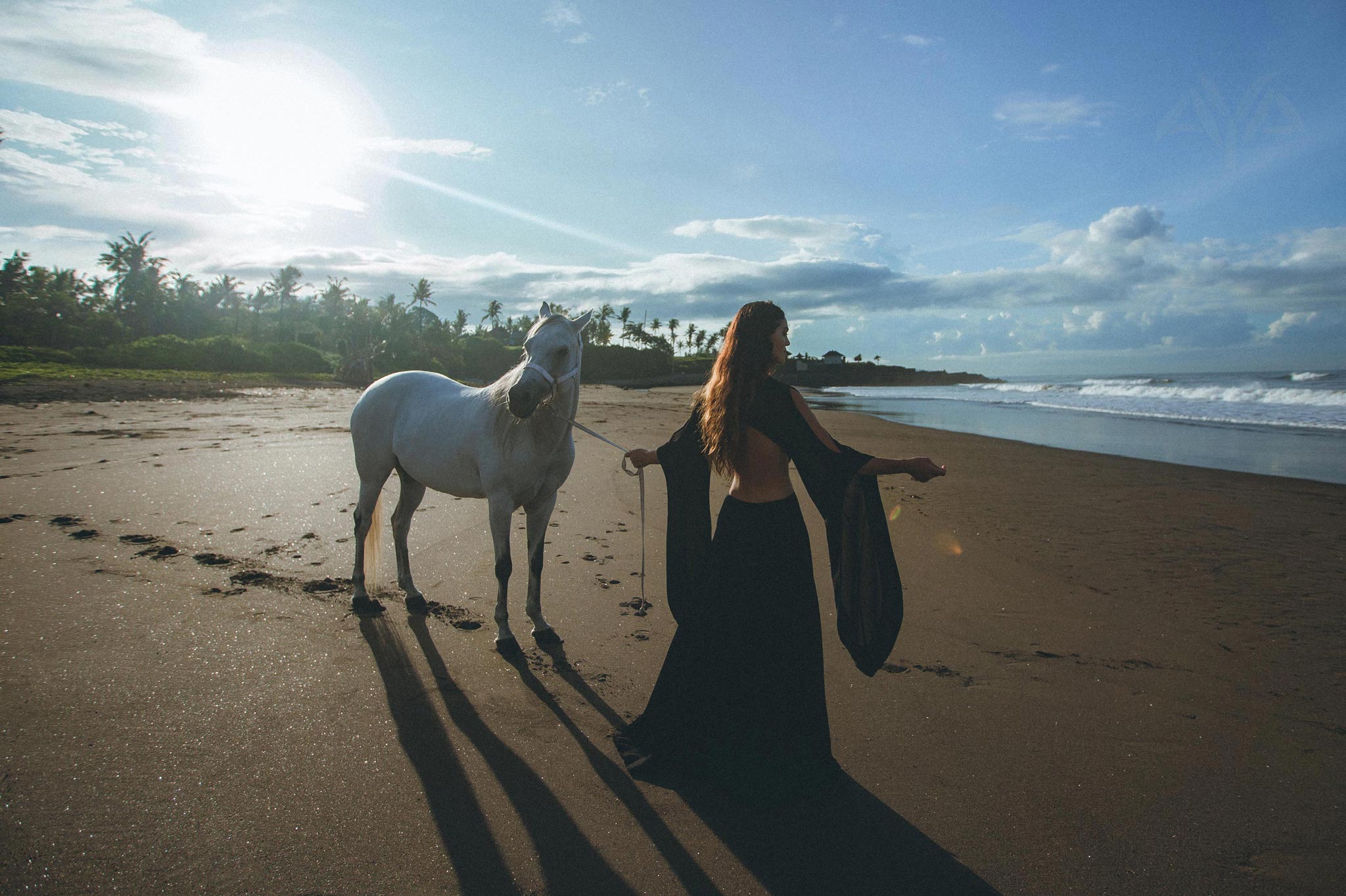 Black Organic Wedding Boho Dress for Women • Goddess Dress - AYA Sacred Wear