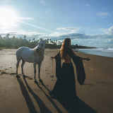 Black Organic Wedding Boho Dress for Women • Goddess Dress - AYA Sacred Wear