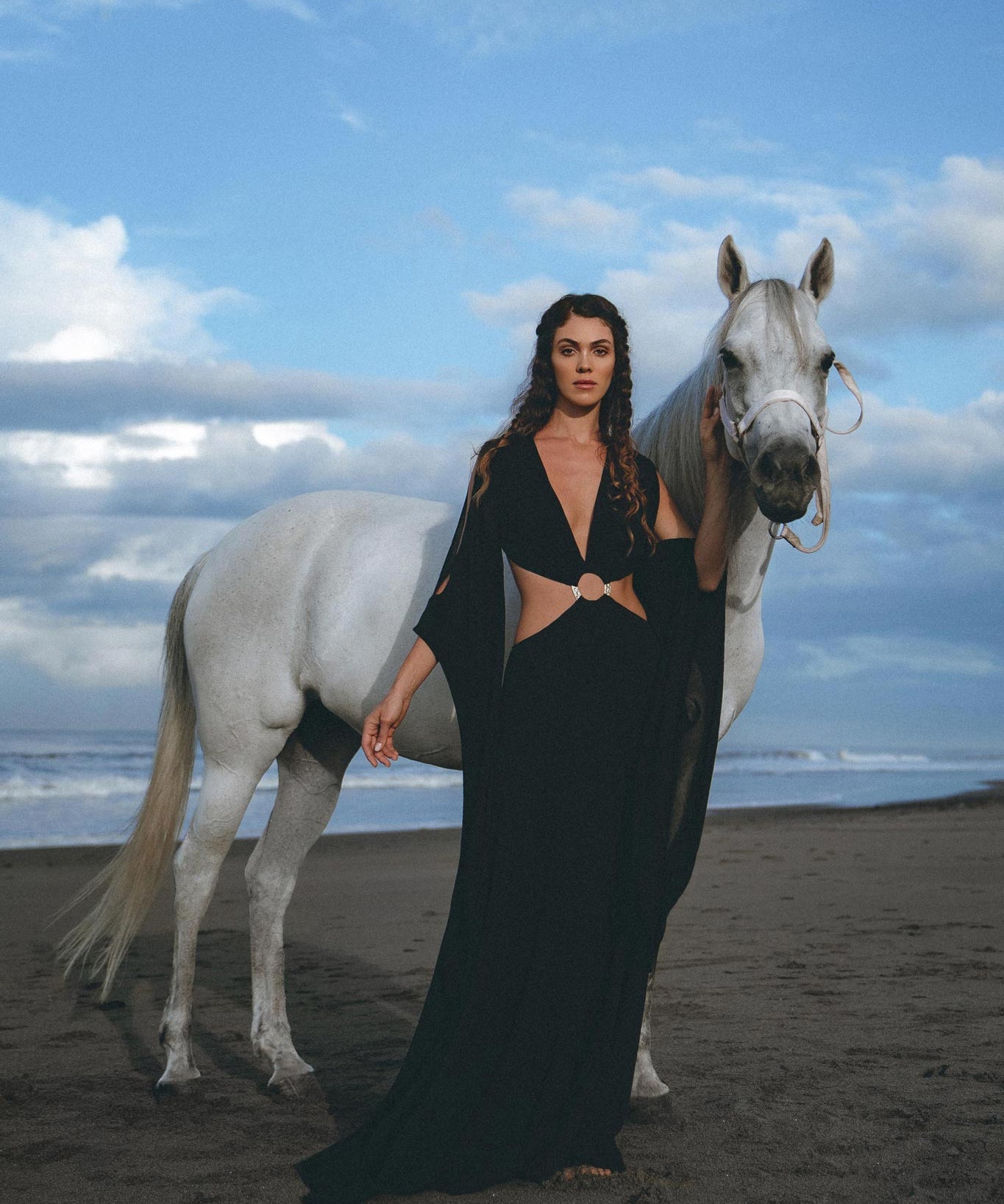 Black Organic Wedding Boho Dress for Women • Goddess Dress - AYA Sacred Wear