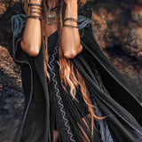 Black Poncho • Bohemian Poncho • Plus Size Clothing - AYA Sacred Wear