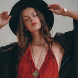 Black Poncho Robe • Boho Cape for Women • Handmade Bohemian Poncho - AYA Sacred Wear