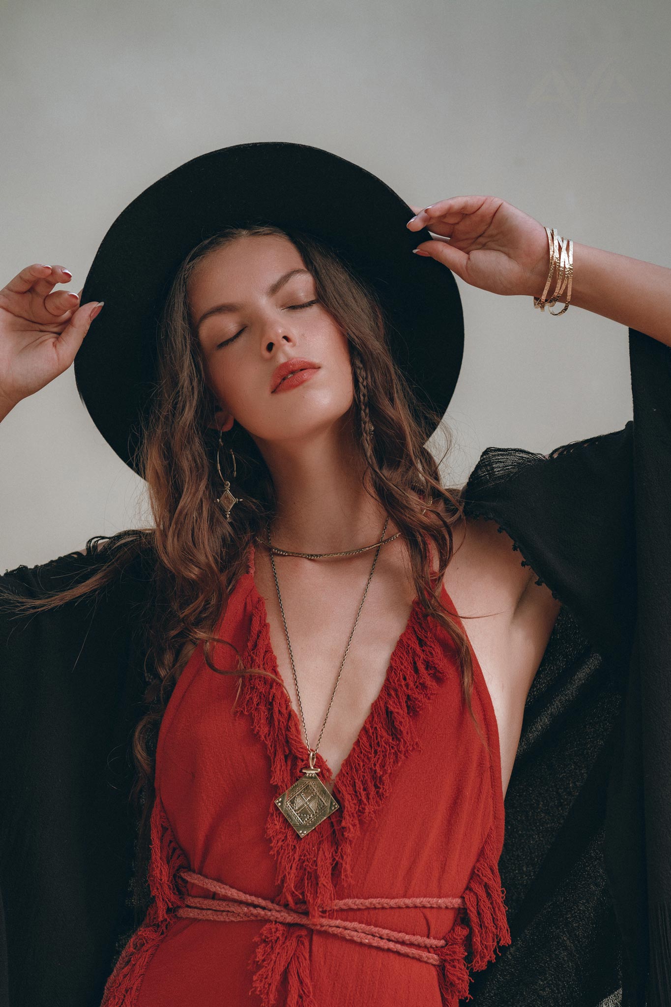 Black Poncho Robe • Boho Cape for Women • Handmade Bohemian Poncho - AYA Sacred Wear