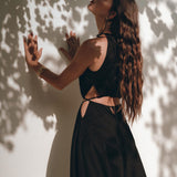 Black Prom Handmade Dress • Boho Dress for Women • Boho Bridesmaid Dress - AYA Sacred Wear