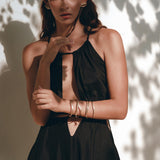 Black Prom Handmade Dress • Boho Dress for Women • Boho Bridesmaid Dress - AYA Sacred Wear