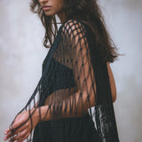 Black Summer Cover Up • One Shoulder Tropical Cover Up Gown • Bikini Cover up Women - AYA Sacred Wear