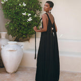 Black Wedding Dress • Boho Multiway Maxi Black Bridesmaid Dress - AYA Sacred Wear