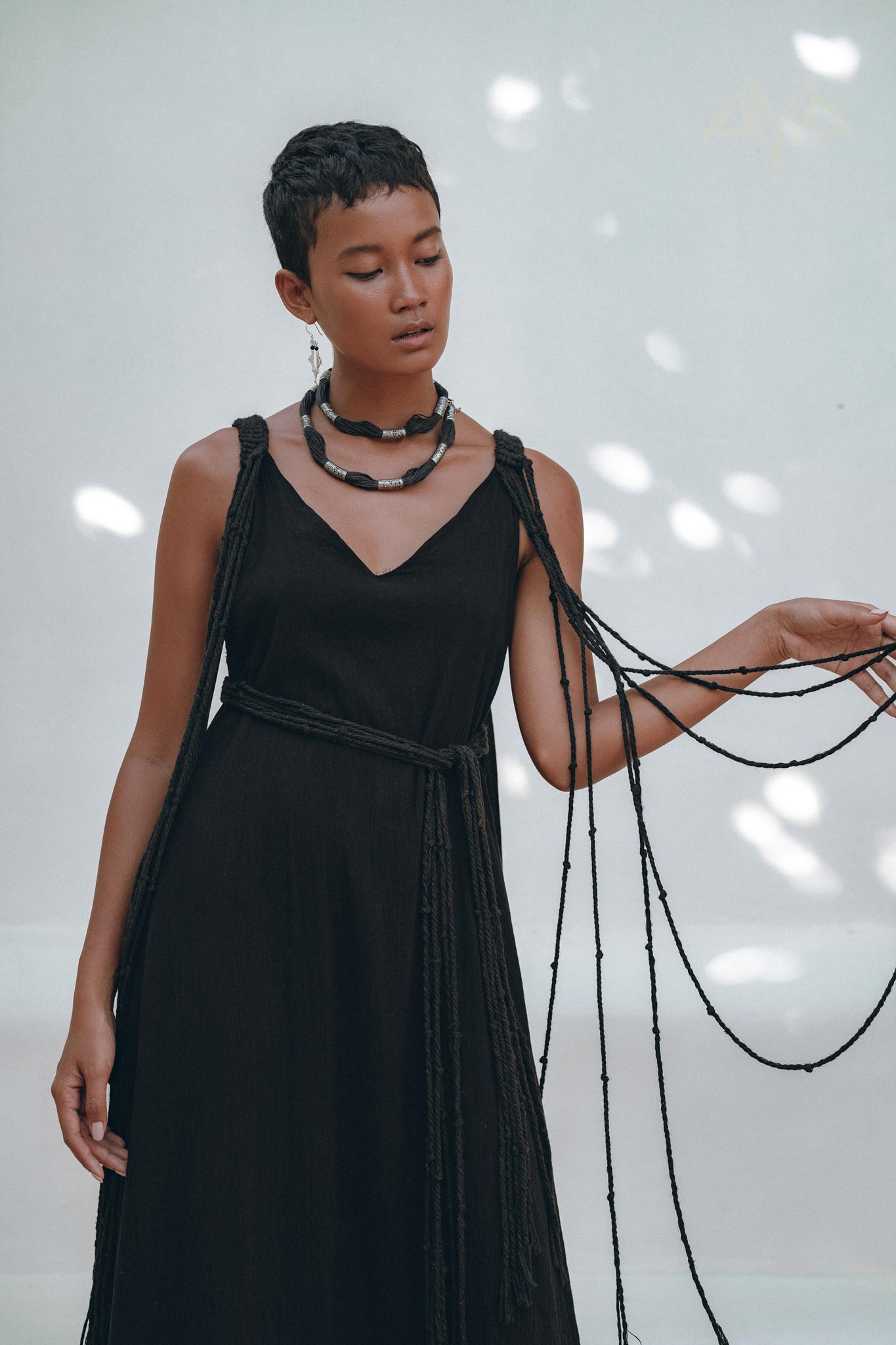 Black Wedding Dress • Boho Multiway Maxi Black Bridesmaid Dress - AYA Sacred Wear