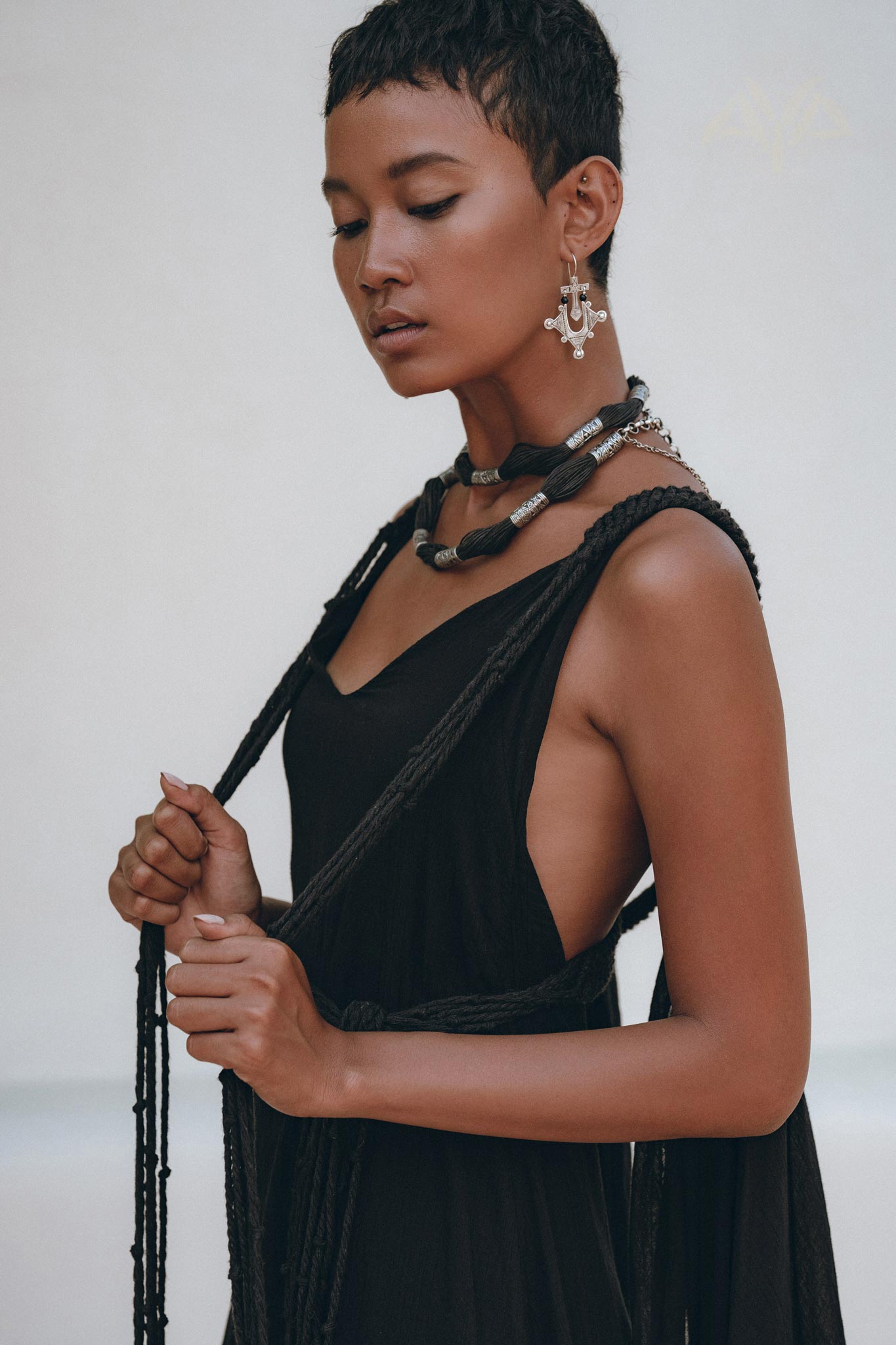 Black Wedding Dress • Boho Multiway Maxi Black Bridesmaid Dress - AYA Sacred Wear