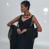 Black Wedding Dress • Boho Multiway Maxi Black Bridesmaid Dress - AYA Sacred Wear