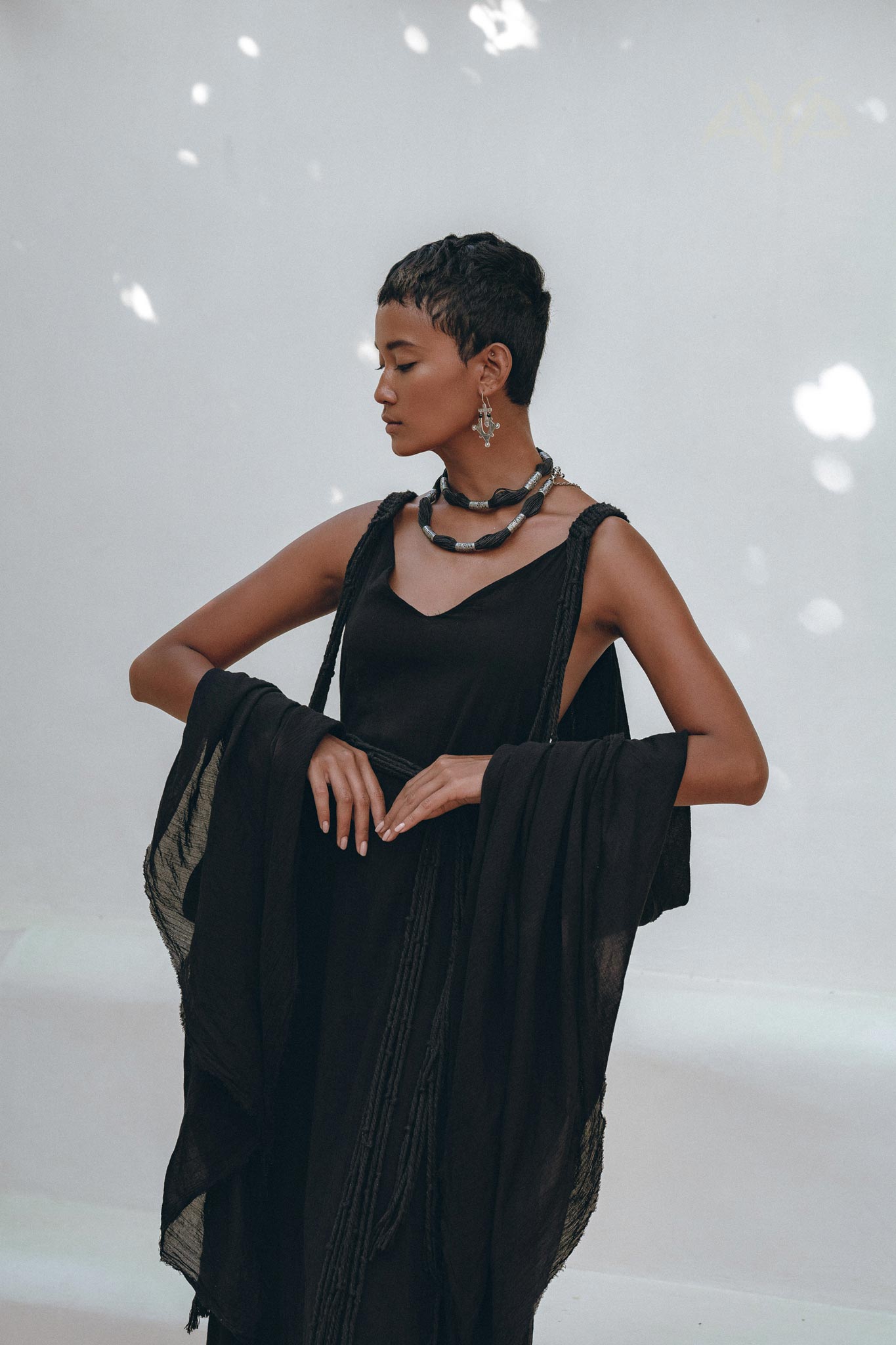 Black Wedding Dress • Boho Multiway Maxi Black Bridesmaid Dress - AYA Sacred Wear