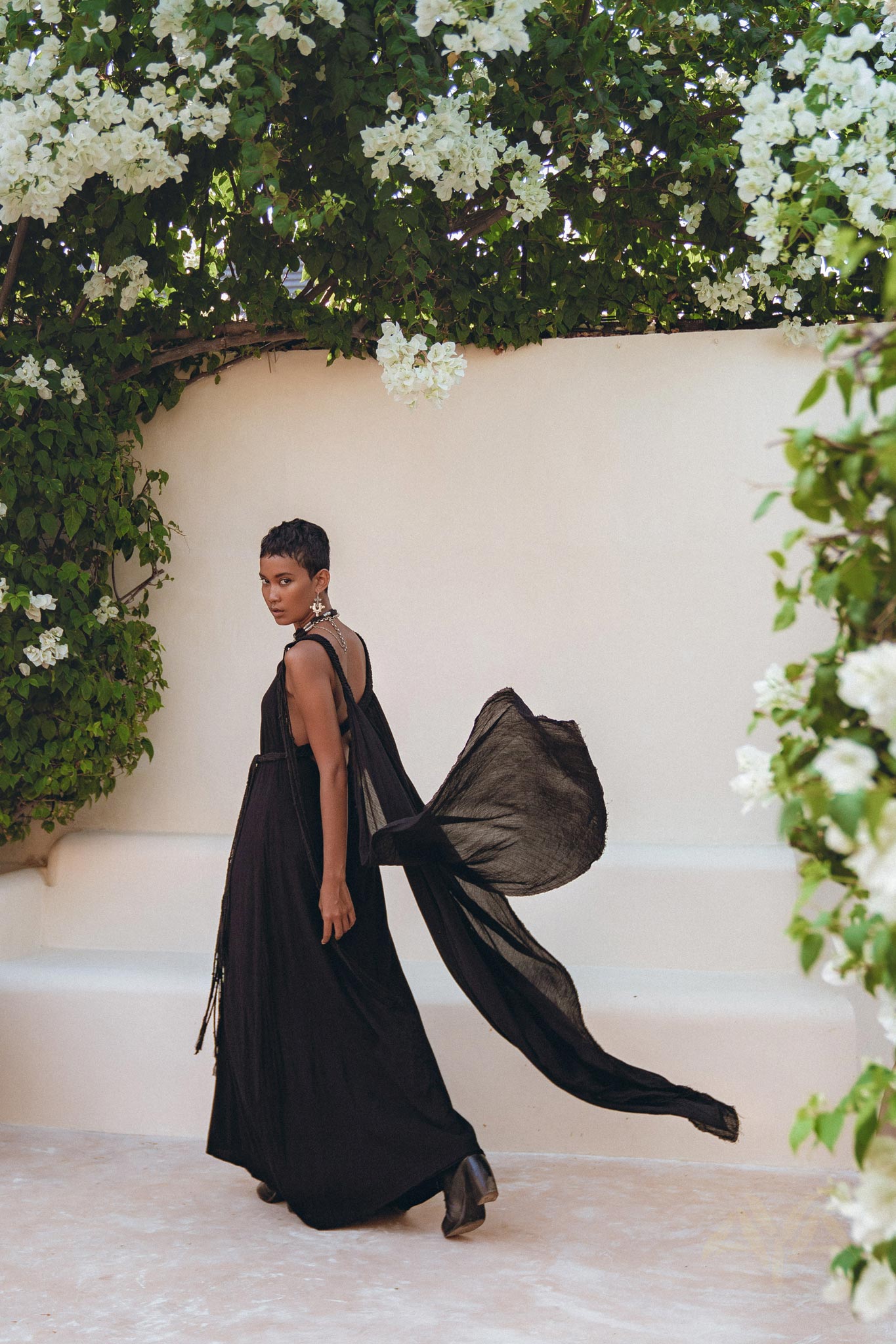 Black Wedding Dress • Boho Multiway Maxi Black Bridesmaid Dress - AYA Sacred Wear