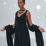 Black Wedding Dress • Boho Multiway Maxi Black Bridesmaid Dress - AYA Sacred Wear