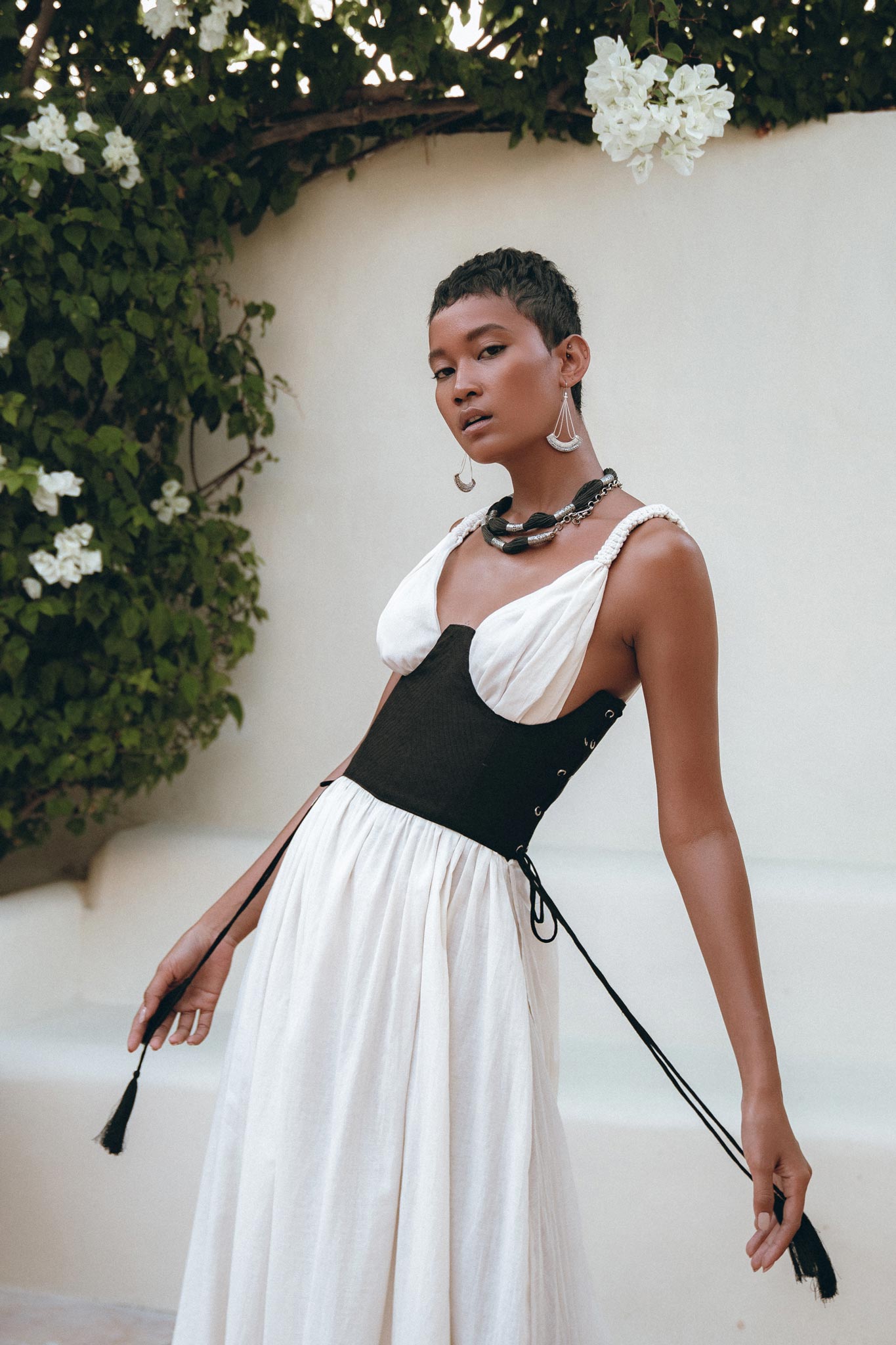 Under Bust Corset for Women, Boho Clothing Women, Bridal Corset Top - AYA Sacred Wear