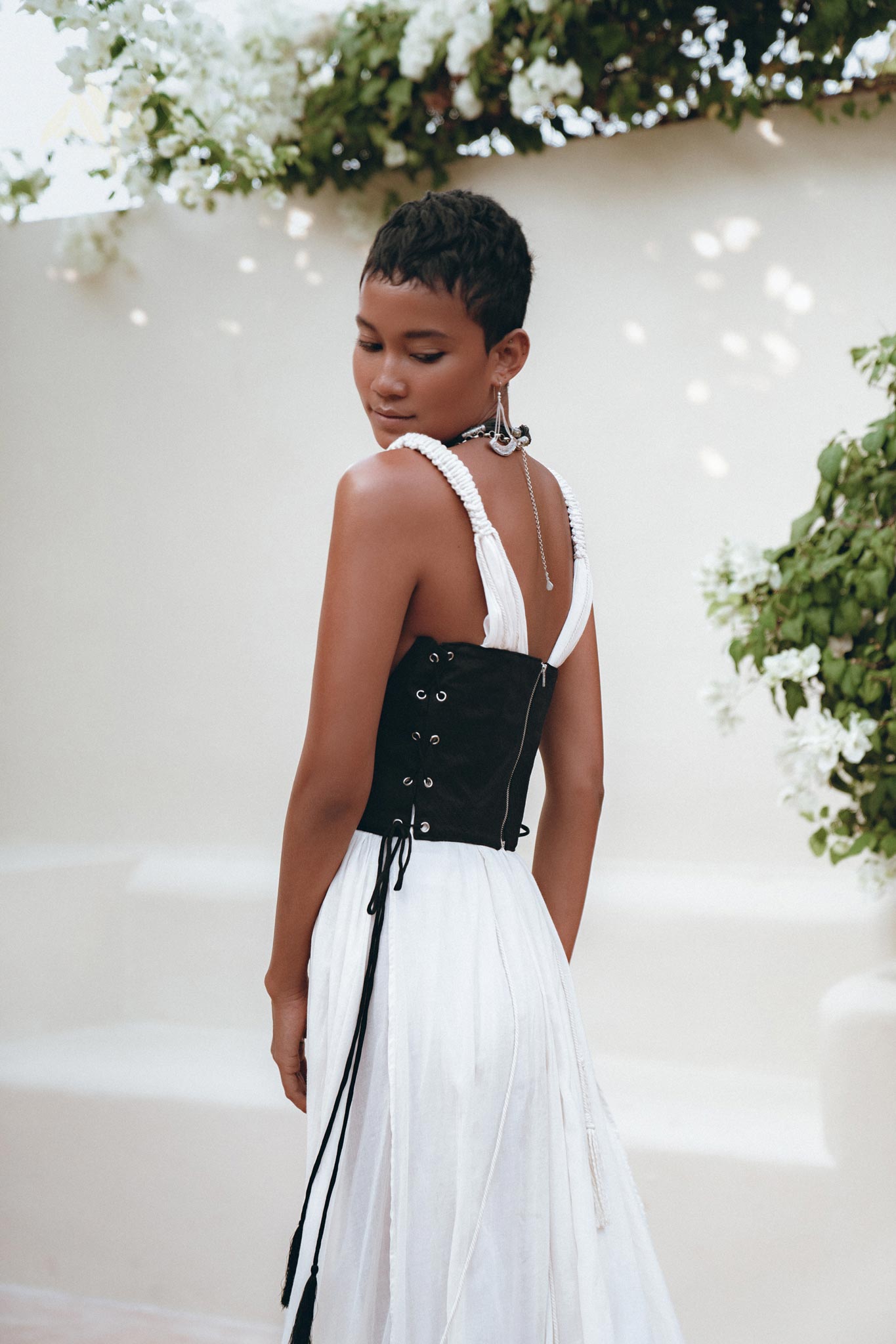 Under Bust Corset for Women, Boho Clothing Women, Bridal Corset Top - AYA Sacred Wear