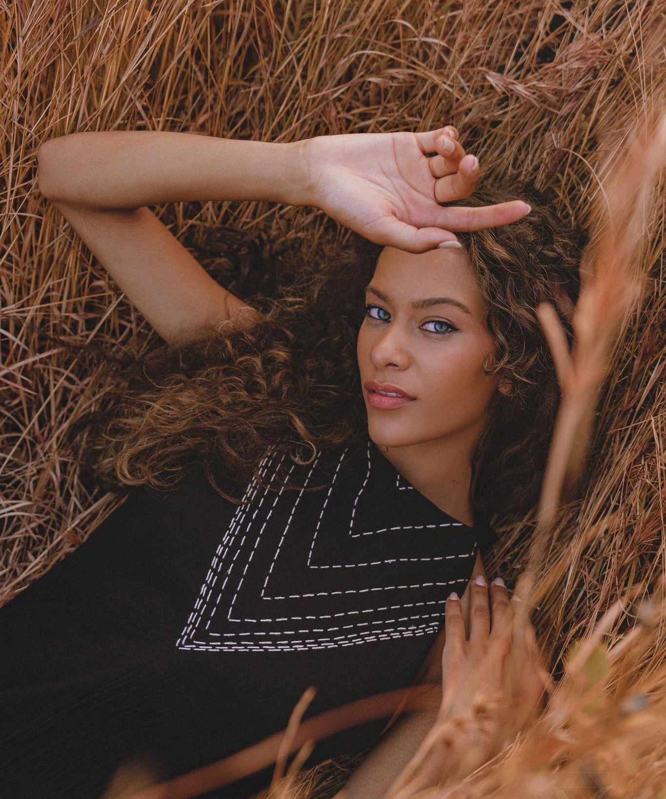 Exquisite Black Goddess Dress, Hand Embroidered with Intricate Details for an Elegant Look - Perfect for Any Occasion!