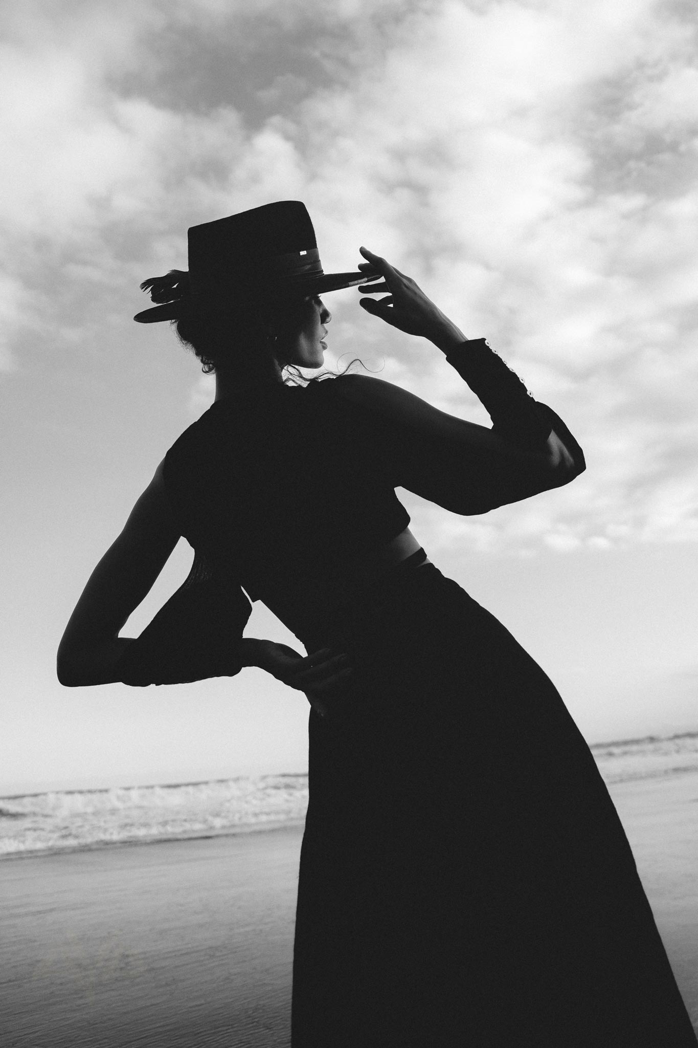 Get heads turning with Aya Sacred Wear's Black Open Shoulders set.