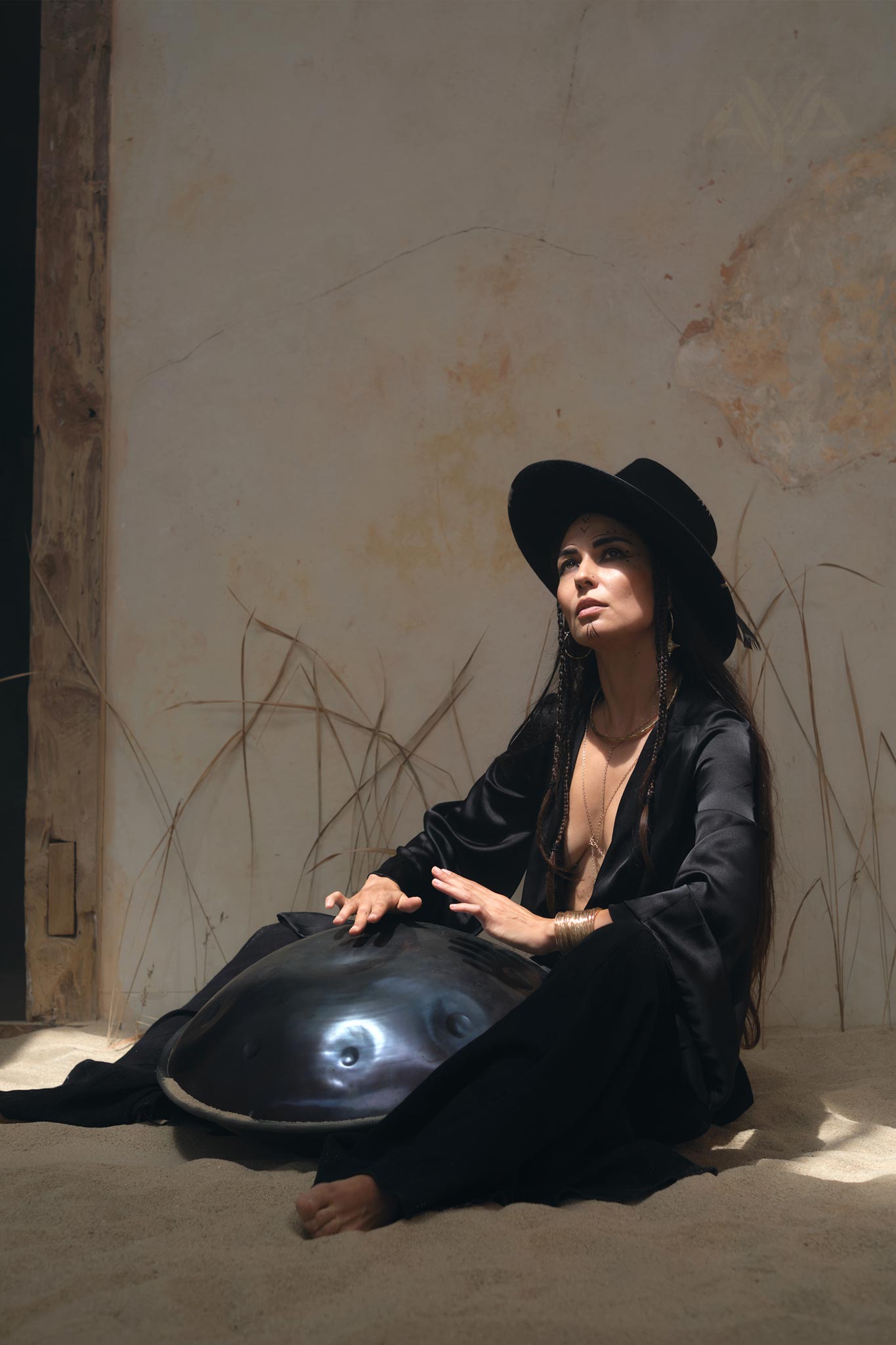 Elegant Black Silk Kimono Blouse with Bell Sleeves - A Bohemian Wrap Cover Up for Women, Perfect for Summer Chic Look.