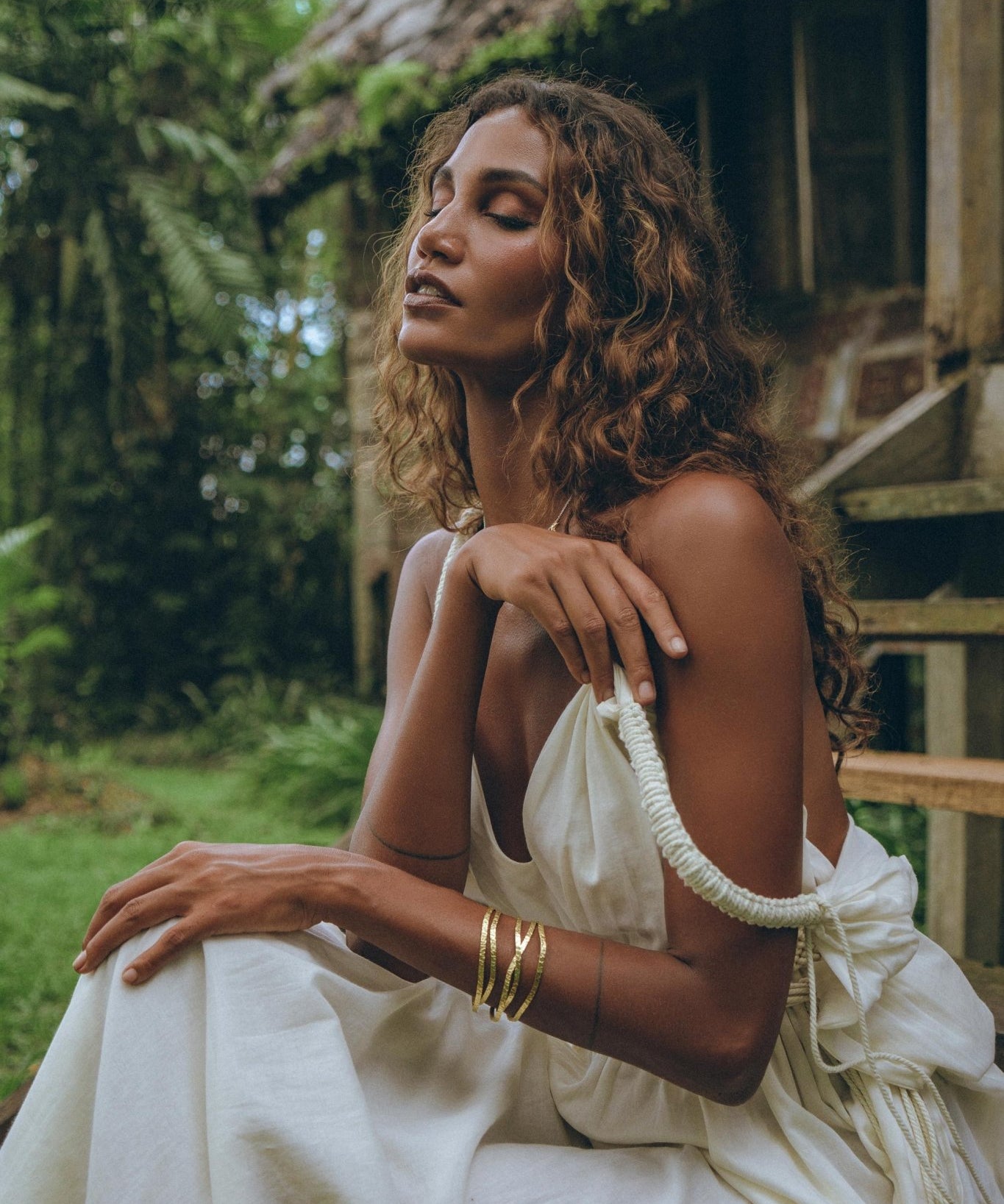 Boho Beach Macrame Wedding Dress • Off - White Multiway Bohemian Dress - AYA Sacred Wear