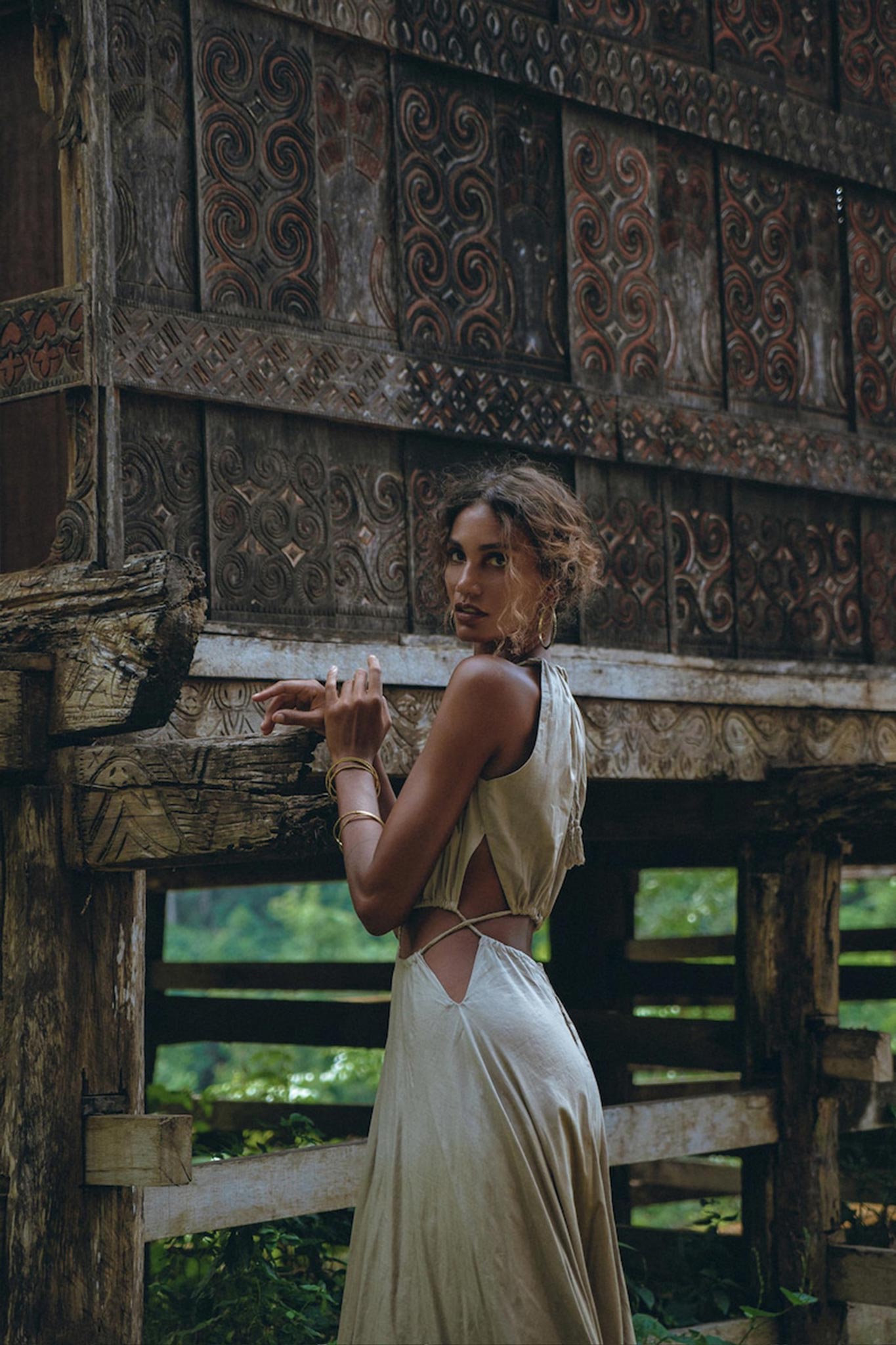 Boho Bridesmaid Dress for Women • Open Back Sides Belly Dress - AYA Sacred Wear