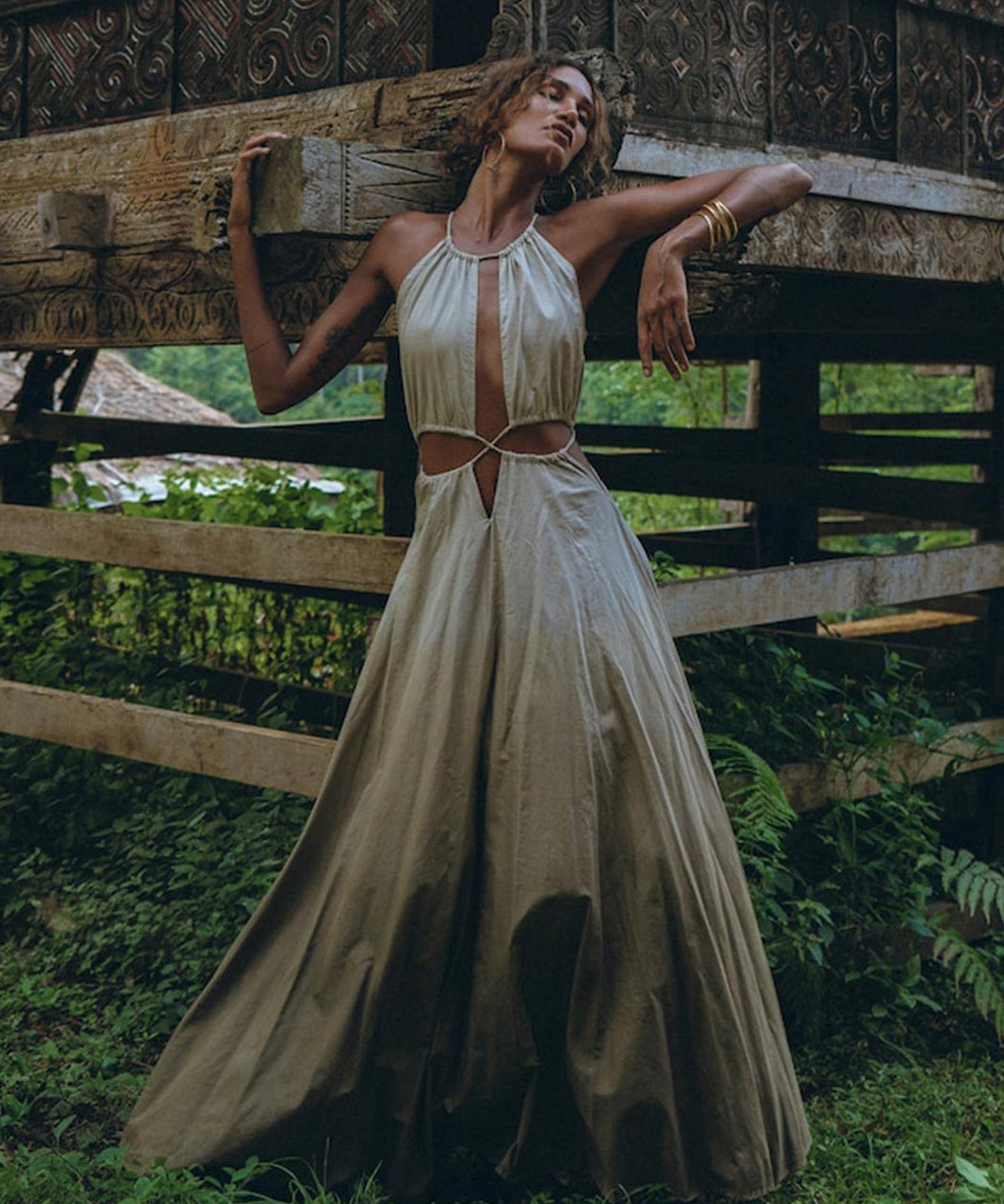 Boho Bridesmaid Dress for Women • Open Back Sides Belly Dress - AYA Sacred Wear