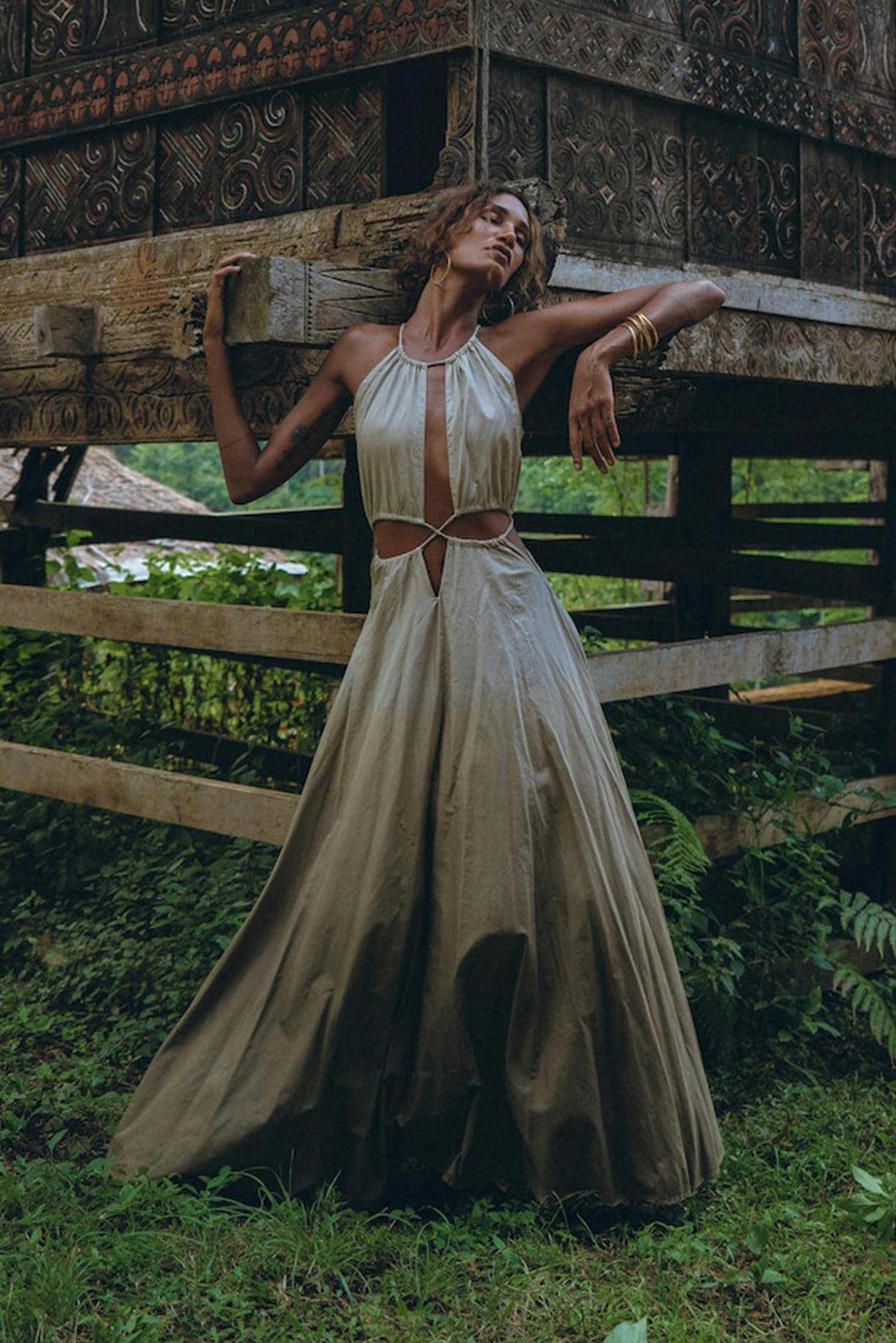Boho Bridesmaid Dress for Women • Open Back Sides Belly Dress - AYA Sacred Wear