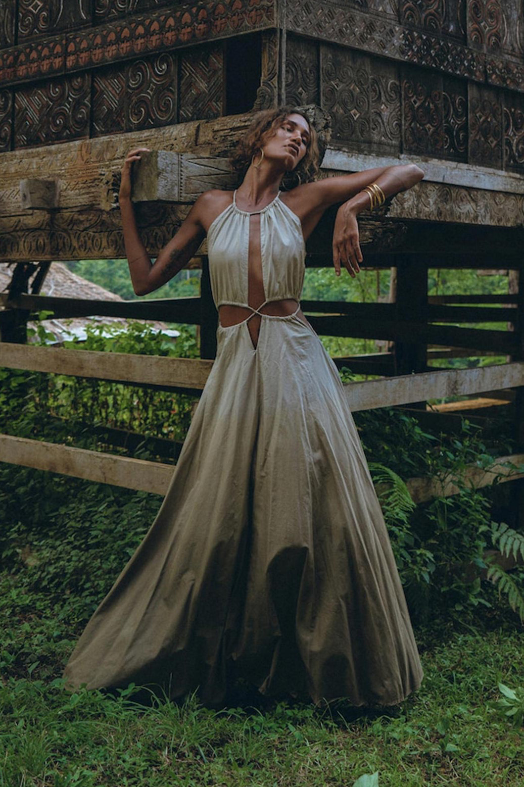 Boho Bridesmaid Dress for Women • Open Back Sides Belly Dress - AYA Sacred Wear