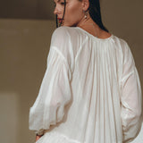 Boho Dress for Women • Off White Bohemian Prom Dress • Light Summer Dress - AYA Sacred Wear
