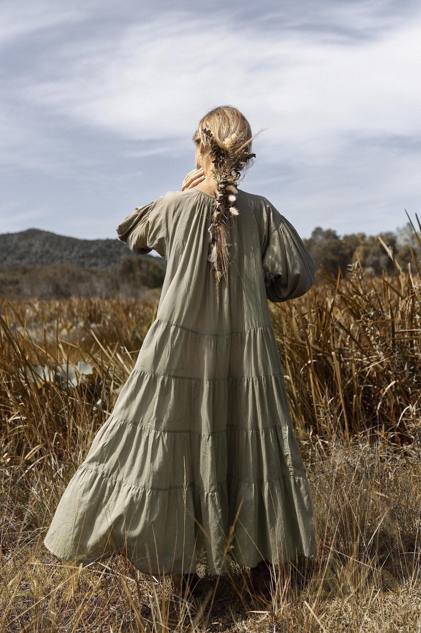 Boho Dress for Women • Pale Green Bohemian Prom Dress • Summer Dress - AYA Sacred Wear