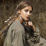 Boho Dress for Women • Pale Green Bohemian Prom Dress • Summer Dress - AYA Sacred Wear