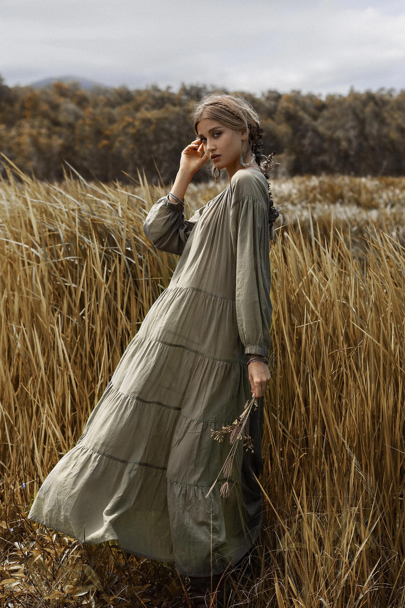 Boho Dress for Women • Pale Green Bohemian Prom Dress • Summer Dress - AYA Sacred Wear