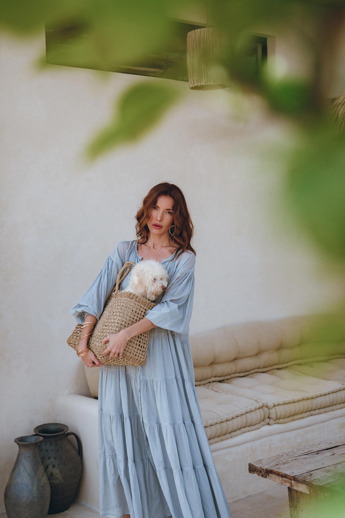 Boho Dress for Women • Sky Blue Bohemian Prom Dress • Light Summer Dress - AYA Sacred Wear