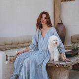 Boho Dress for Women • Sky Blue Bohemian Prom Dress • Light Summer Dress - AYA Sacred Wear