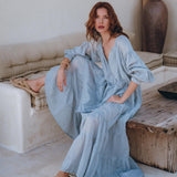 Boho Dress for Women • Sky Blue Bohemian Prom Dress • Light Summer Dress - AYA Sacred Wear