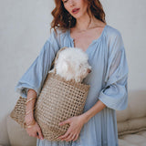 Boho Dress for Women • Sky Blue Bohemian Prom Dress • Light Summer Dress - AYA Sacred Wear