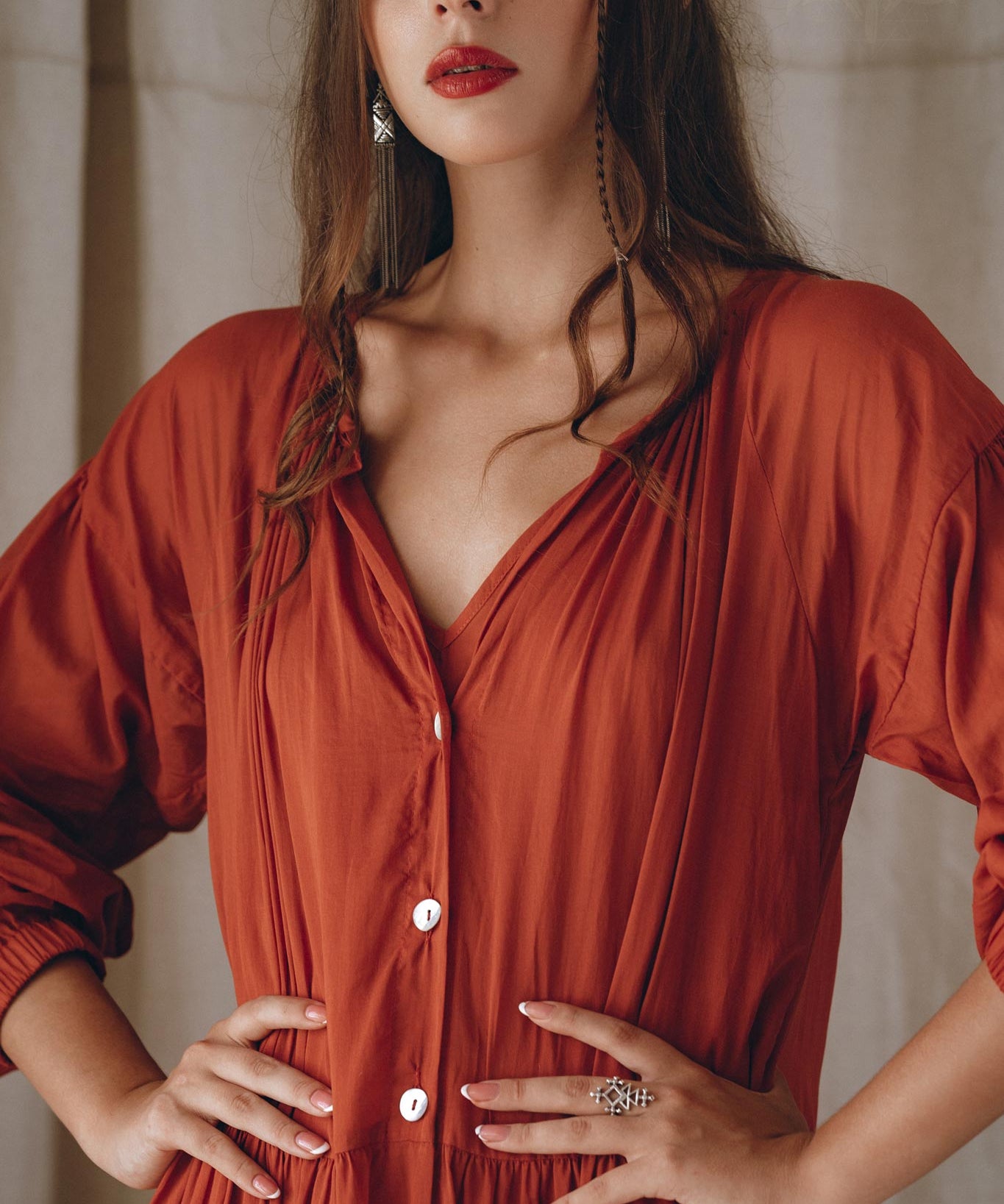Boho Dress for Women • Wine Red Boho Prom Dress • Light Summer Dress - AYA Sacred Wear