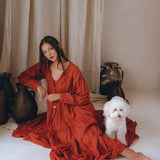 Boho Dress for Women • Wine Red Boho Prom Dress • Light Summer Dress - AYA Sacred Wear