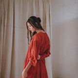 Boho Dress for Women • Wine Red Boho Prom Dress • Light Summer Dress - AYA Sacred Wear