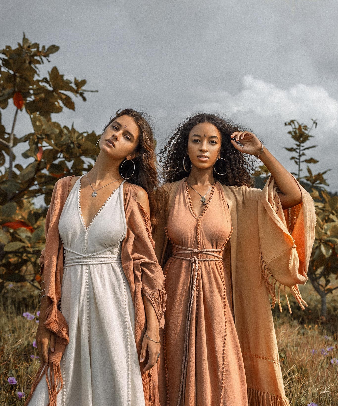 Boho Goddess Dress • Bohemian Dress • Dusty Pink Open Back Dress - AYA Sacred Wear