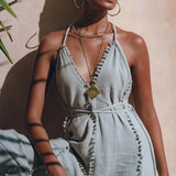 Boho Goddess Dress • Bohemian Prom Women Dress • Open Back Dress - AYA Sacred Wear