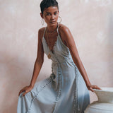 Boho Goddess Dress • Bohemian Prom Women Dress • Open Back Dress - AYA Sacred Wear