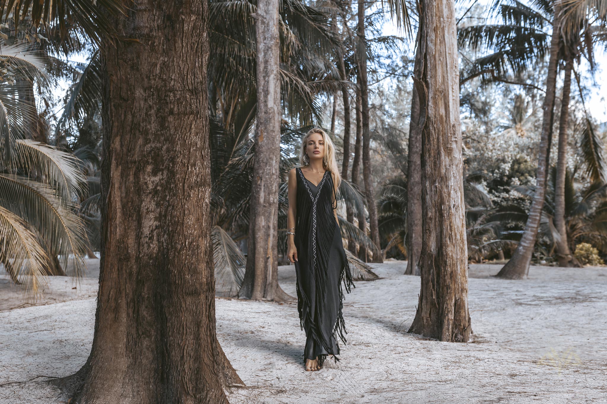 Boho Handwoven and Hand - Loomed Dress • Tribal Raw Cotton Cover - up - AYA Sacred Wear